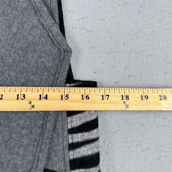 Herzenburg Hand Painted Original Vest Women’s Small Gray Wool Open Front Art - Picture 12 of 16